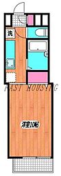 青南テラスハイム 1Kの間取図画像