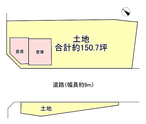 前面道路を挟ん...