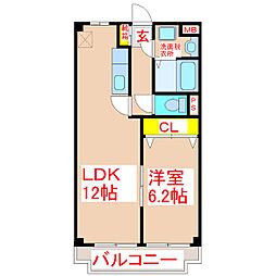 Ｒｅｉ　Ｖｉｌｌａｇｅ 8階1LDKの間取り
