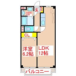 Ｒｅｉ　Ｖｉｌｌａｇｅ 6階1LDKの間取り