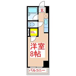 エース平之町 ワンルームの間取図画像
