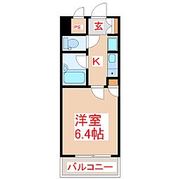 トーカンキャステール鹿児島駅前 1Kの間取図画像