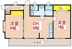 アーベインタカオ 2DKの間取図画像