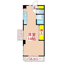 南ビル ワンルームの間取図画像