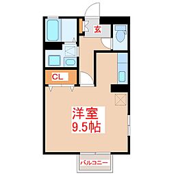 セジュールコンフォートT.A ワンルームの間取図画像