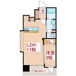 グランフィオーレ 1LDKの間取図画像