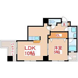 さくらヒルズ西千石 1LDKの間取図画像