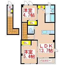 シャルール姶良  ｜ 鹿児島県姶良市東餅田3726番地2（賃貸アパート2LDK・2階・54.89㎡） その2