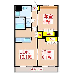 間取図画像 2LDK