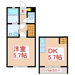 Ｓｅｒｅｏ姶良　Ａ棟 1階1DKの間取り