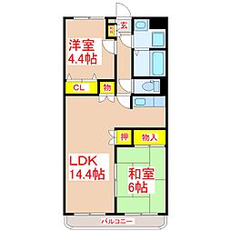 ドリームマンション 2LDKの間取図画像