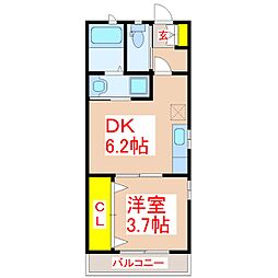 グランメゾン 1DKの間取図画像