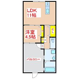 ContentoA 1LDKの間取図画像