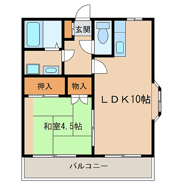 グランヒル小川 ｜鹿児島県鹿屋市寿8丁目(賃貸マンション1LDK・3階・37.00㎡)の写真 その2