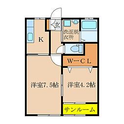 コリーヌ　C棟 1階/-