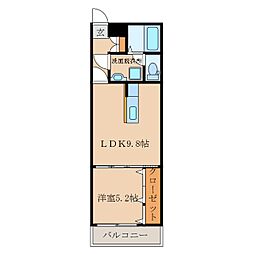 メゾンデュHMST 1LDKの間取図画像