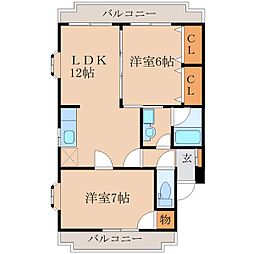 ねぎはらコーポ B棟 2階/-