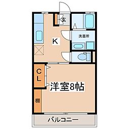 ユニオンレスト1 1Kの間取図画像