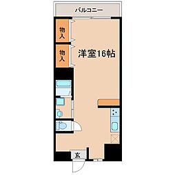 スカイパークアロー ワンルームの間取図画像