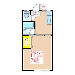フィオーレ清水 1Kの間取図画像