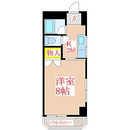 坂本マンション 1Kの間取図画像