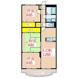エクセレント 3LDKの間取図画像