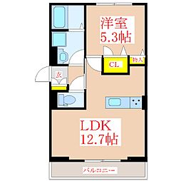 フリーディオ舞鶴A 1LDKの間取図画像