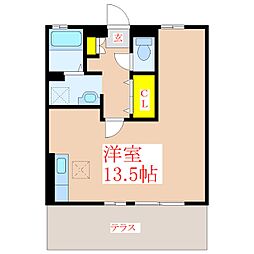 サニーコート福島台 ワンルームの間取図画像