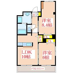 サザンクロス 2LDKの間取図画像