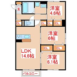 クレシアコート　Ｂ棟 1階