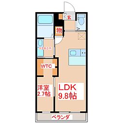 Ｒｅｇａｌｏ 1階1LDKの間取り