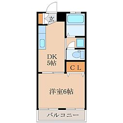 Fビル 1DKの間取図画像