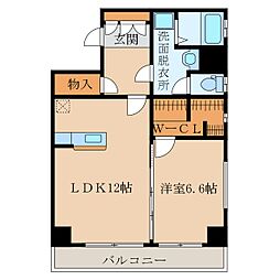 エビデンス・タワー 1LDKの間取図画像