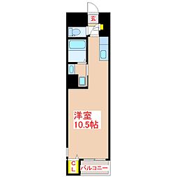 ＧＲＡＮＶＥＲＤＥ　ＳＨＩＭＯＡＲＡＴＡII 1階ワンルームの間取り