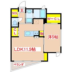 Ｅａｓｔ　Ｔｅｒｒａｃｅ　下荒田 6階/-
