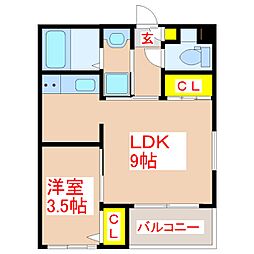 G/Stair 1LDKの間取図画像
