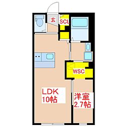 WAVEON 1LDKの間取図画像