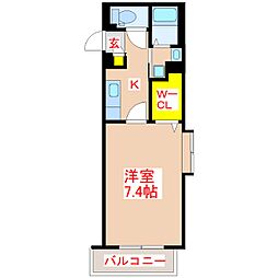 Vellfino 1Kの間取図画像
