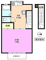 ハッピータウン8  ｜ 長野県松本市大字島立（賃貸アパート1DK・2階・33.12㎡） その2