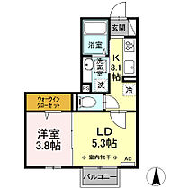 グレインヒルズ 105 ｜ 長野県松本市大字原（賃貸アパート1LDK・1階・30.35㎡） その2