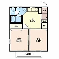 ディアスメロディＡ  ｜ 長野県松本市大字島内（賃貸アパート2K・1階・42.36㎡） その2