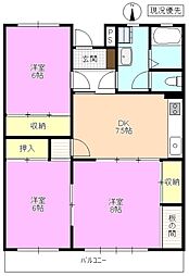 ホワイトパレス 3DKの間取図画像