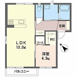 フレグランスフォーエバーE 1LDKの間取図画像