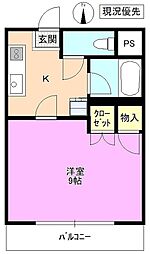 レジデンス赤羽 1Kの間取図画像