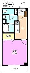 アクアイオン 1Kの間取図画像