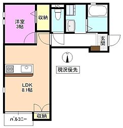 Lasita埋橋 1LDKの間取図画像