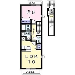 フレッシュコートMA 1LDKの間取図画像