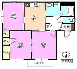 フレグランスノール 3Kの間取図画像