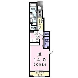 フレスクーラ県 ワンルームの間取図画像