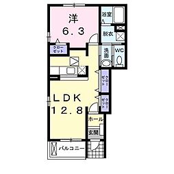 メゾン・グラース 1LDKの間取図画像